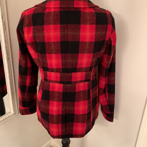“Checkers Anyone?”  Red and black plaid coat - Picture 5 of 9